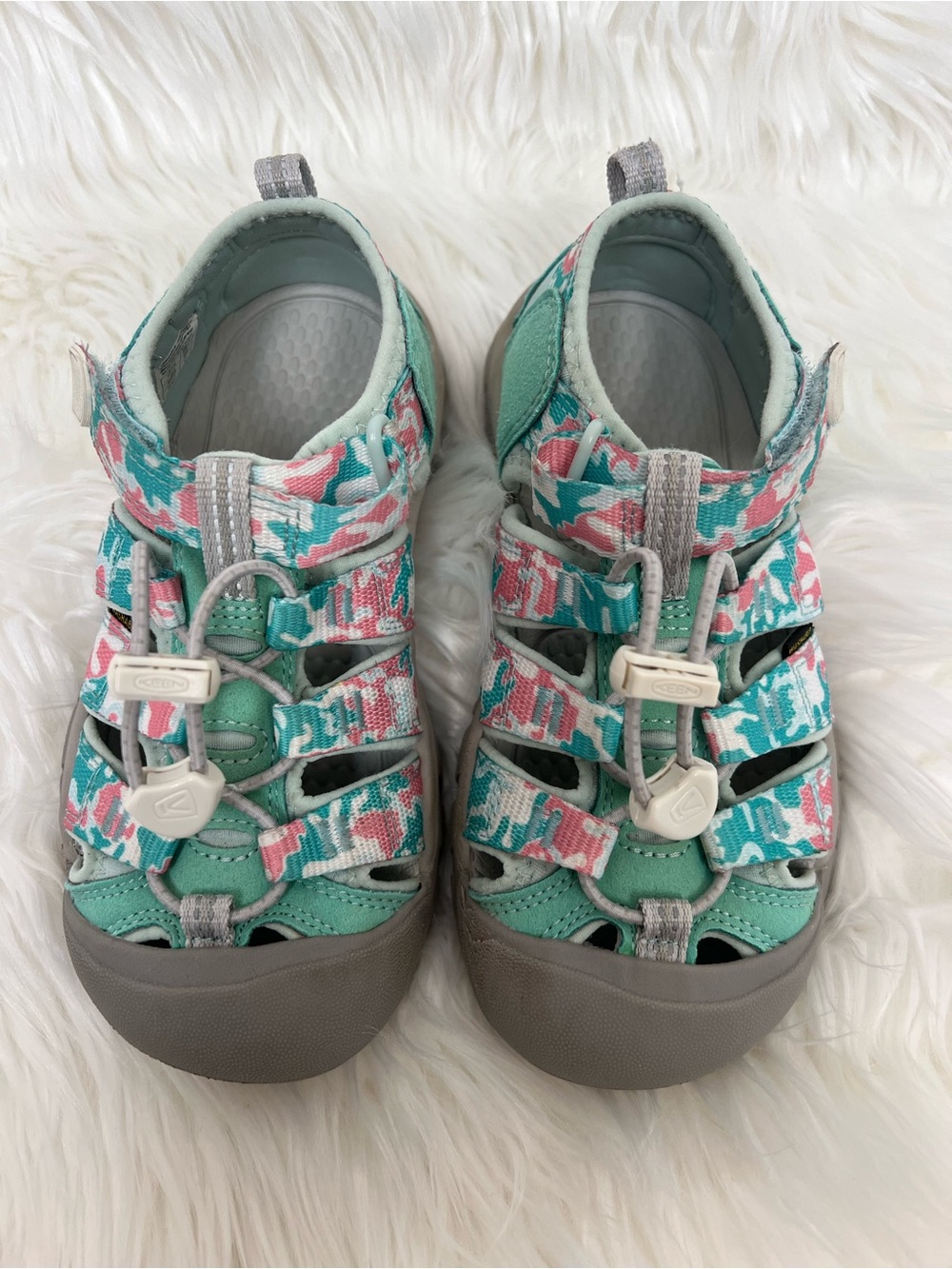 Keen Kids Teal and Pink Closed-Toe Water Sandals